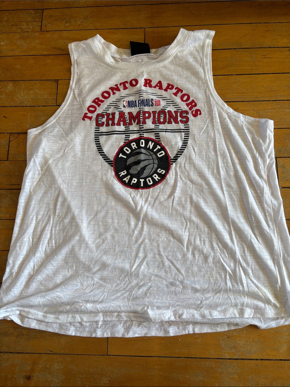 EUC Toronto Raptors White Champions Sleeveless Tank Top